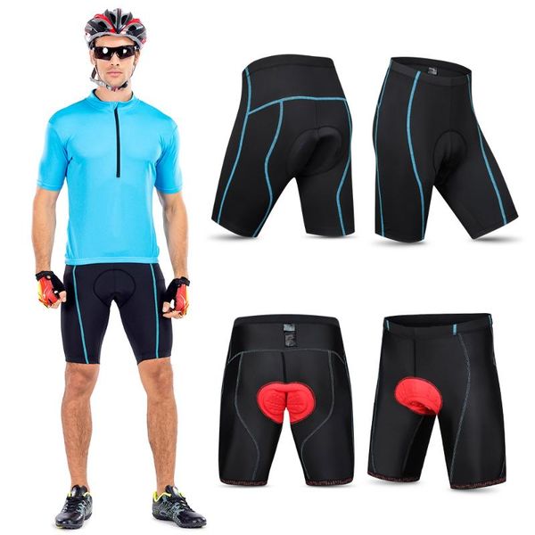 

lixada men's cycling shorts padded bicycle riding half shorts bike biking tights breathable bike sports, Black
