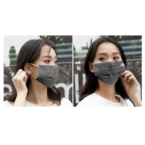 

10x disposable anti-haze mouth mask dustproof face protector respirator gray