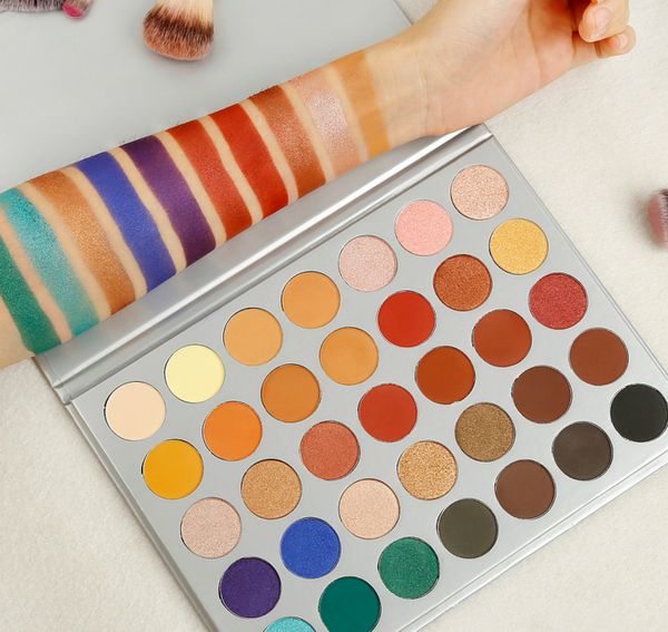 

No logo eye makeup pigmented matte and himmer eye hadow palette 35 color eye hadow cardboard makeup eye hadow palette make up palette