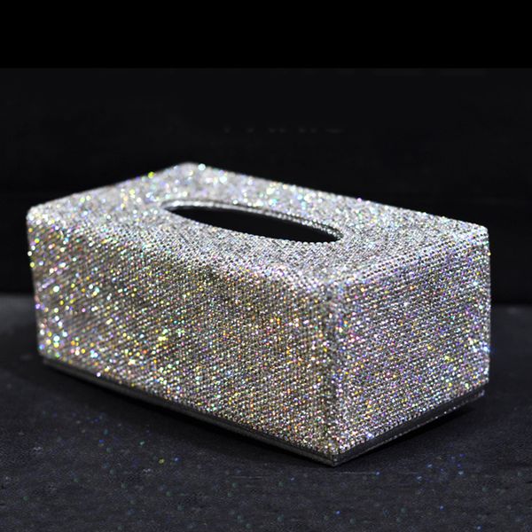 

bling стразов автомобилей tissue box кристалл авто держатель ткань автомобиль стайлинг женщина алмазная блочная бумага обложка для дома