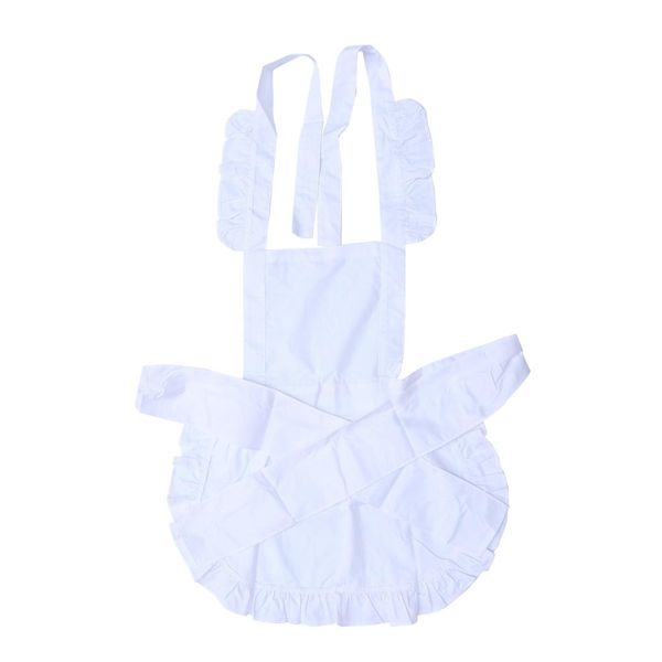 

1pc apron court dress japanese maid lace apron cotton and dacron cute for women girls ladies cafe home restaurant waitress