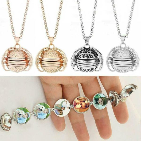 

new arrival expanding 5 p locket necklace pendant for men women angel wings jewelry memorial gift necklace, Silver