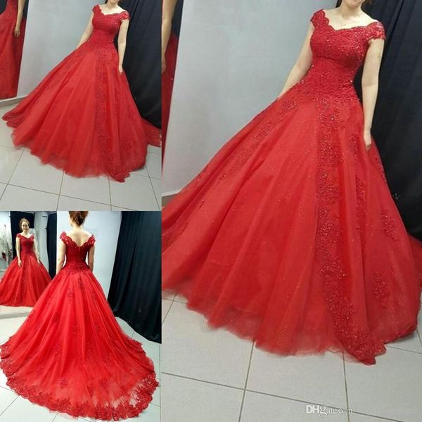 

дешевые красные кружева бальное платье quinceanera пром платья cap рукава аппликации из бисера платья выпускного вечера формальные сладкие 1, Blue;red