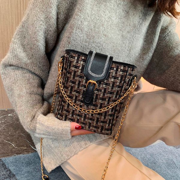 

women coin purse woven linen bag patchwork casual bag exquisite girls original casual handbag elegant lady portable shoulder