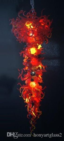 

New Arrival LED Light Source Hand Blown Glass Chandeliers Designer Modern Art Decor Murano Glass Long Chain Chandeliers