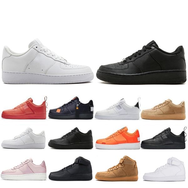 

новый стиль 1s dunk utility классическая обувь для скейтборда повседневная обувь high low cut зеленые тройки белый черный пшеница мужчины же