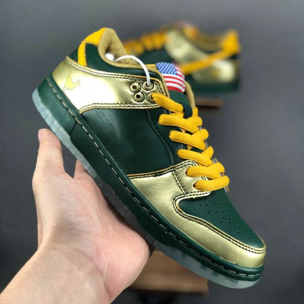 

sb dunk pro low doernbecher running shoes bates joey tyle green gold women mens designer sneakers 1 skateboard zapatos des chaussures