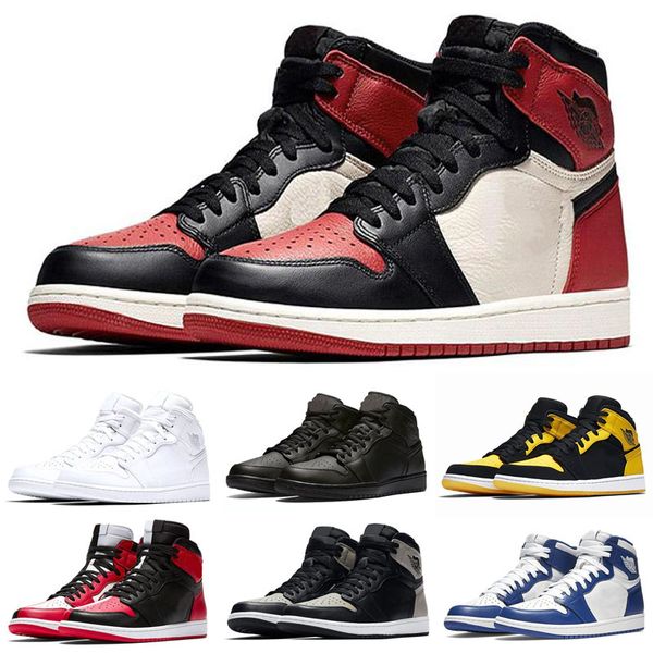 

Cheap 1 top 3 Banned Bred Toe Chicago OG 1s Game Royal Blue mens basketball shoes Shattered Backboard men sports designer trainers