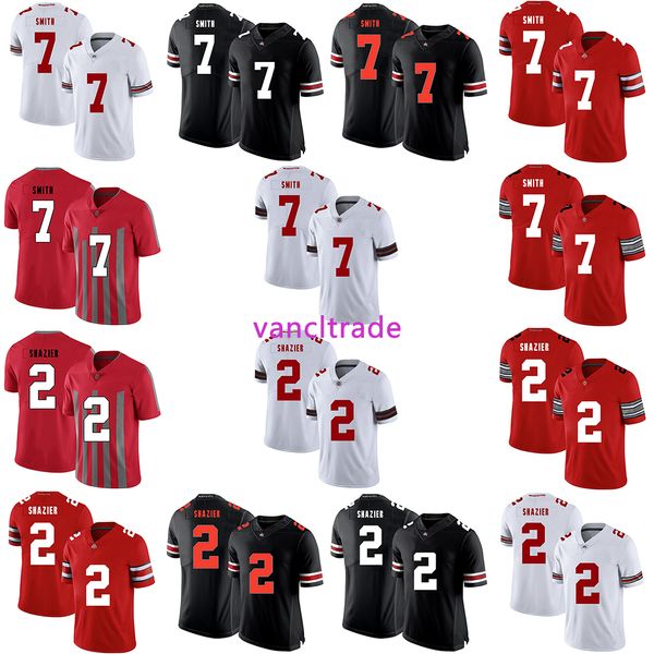 

2019 ncaa football ohio state buckeyes 7 rod smith 2 ryan shazier jerserys, Black;red