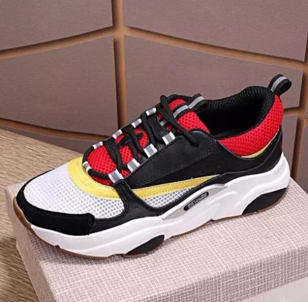 

Men's Canvas And Calfskin Europa Fashion Sneaker Trainers Fashion New Sneakers B22 Trainer Technical Knit Shoes