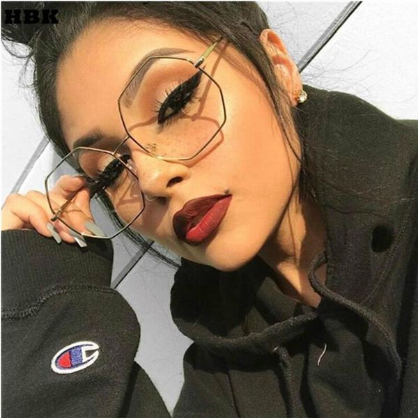 

hexagon computer clear glasses women men anti blue light lens spectacles retro alloy glasses transparent, White;black