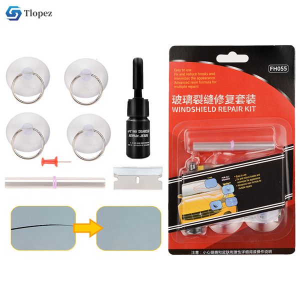 

windshield glass repair kit cracked car window repair set crack windscreen restore repairing tools fillers adhesives sealants