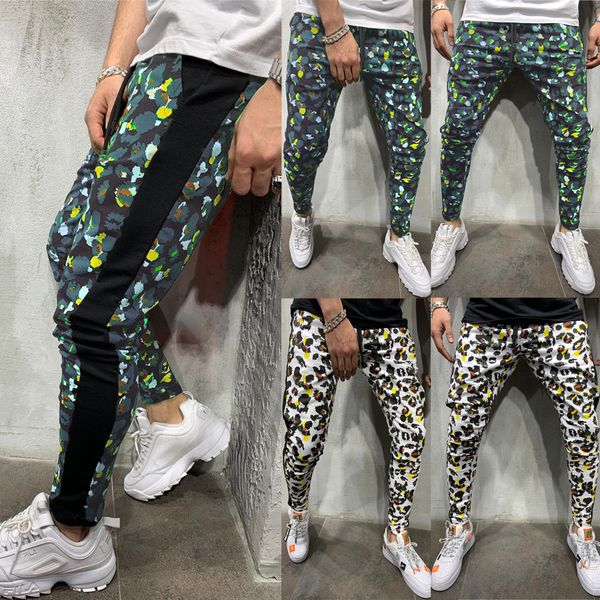 

new men casual длинные брюки gym slim fit брюки бег jogger спорт sweatpants, Black