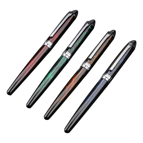 

luxury colorful lines fountain pen business student 0.38mm fine nib calligraphy school office supplies writing tool l29k