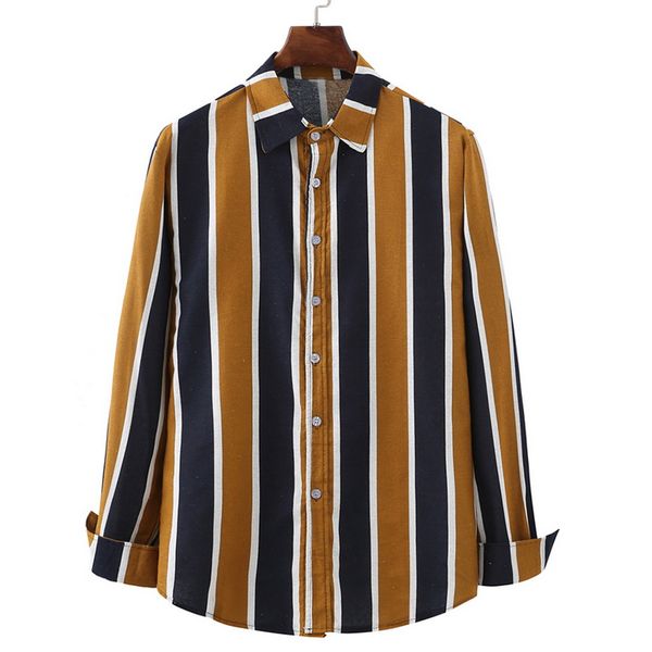 

fashion men's long-sleeved shirts casual large size striped shirt slim business shirts turn-down collar outwear men muscle shirt, White;black