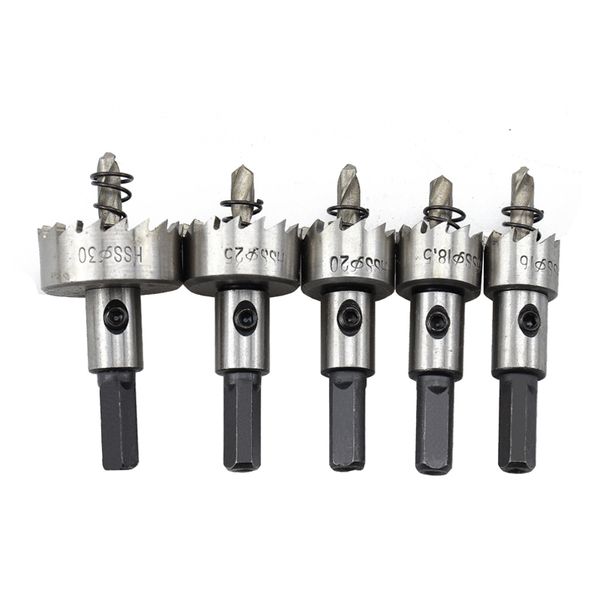

hss drill bit hole saw drill bit set tools high speed steel tip hole saw tooth cutter drilling tool 16/18.5/20/25/30mm