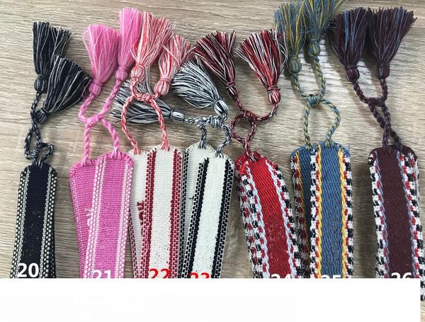 

мода для женщин хлопок письмо подпись ткань знак логотип тканый браслет браслет кисточкой шнуровка вышивка браслет высокое качество mx190727, Golden;silver