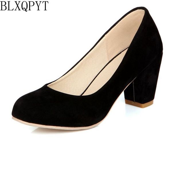 

zapatos mujer tacon big size 31-47 3 colour new spring autumn pumps women shoes high heels round toe woman party 222-6, Black