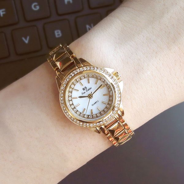 

diamond women gold watches stylish crystal female wristwatch elegant ladies wrist watches 2020, Slivery;brown