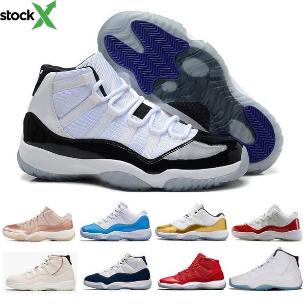 

new 11 11s men women basketball shoes high low le closing geremony bred concord 23 45 red platinum tint space jam rose gold j11 sneakers