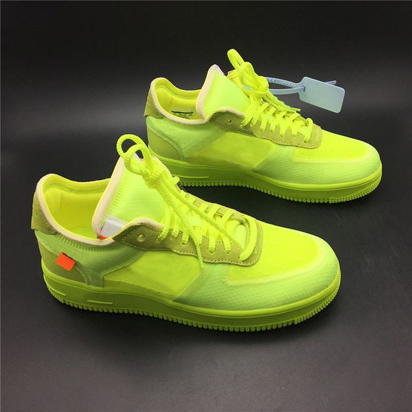 

Новые Вынуждены 1 Низкий Скейтборд Обувь Мужская Женская Дизайнерская Обувь Флуо