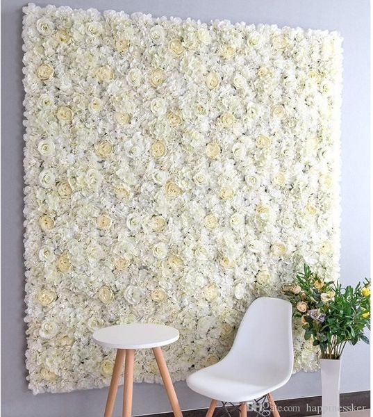 

40x60cm silk rose flower champagne artificial flower for wedding decoration flower wall romantic wedding xmas backdrop decor