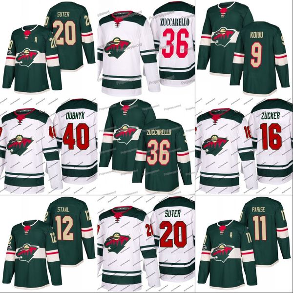 

Minnesota Wild Jersey 36 Mats Zuccarello Pontus Aberg Kevin Fiala Anthony Bitetto Devan Dubnyk Jared Spurgeon Brad Hunt Hockey Jerseys