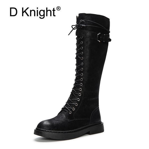 

new fashion long high autumn and winter thick heel knight boots female british slim knee boots female casual riding, Black
