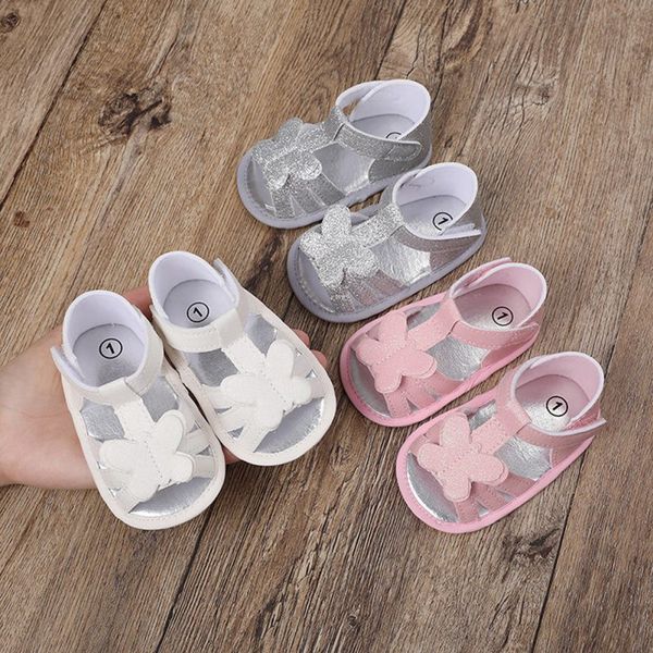 

new2020 summer baby girl sandals newborn baby cute butterfly soft soled princess fashion infant girl pu sandals shoes, Black;red