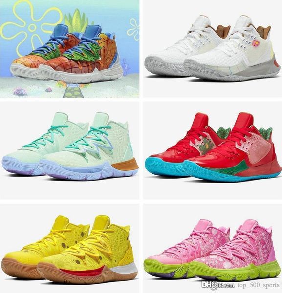 

2020 new sponge x kyrie pineapple house 5 mens basketball shoes irving 5s graffiti keep sue fresh 20th anniversary sports sneakers