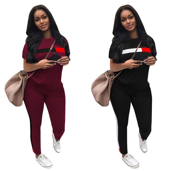 

womens designer two-piece short casual suituwqi, White