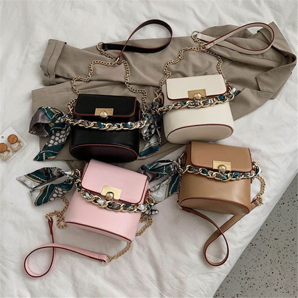 

сумка для женщин 2020 новый joker цепи сумки bucket bag texture плеча