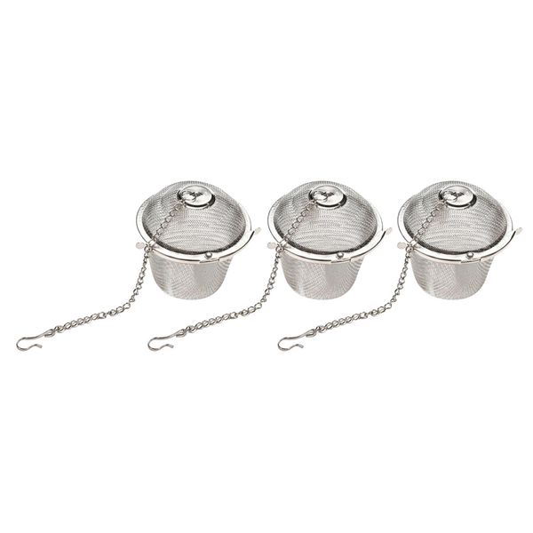 

3x stainless steel ball tea spice strainer infuser loose leaf