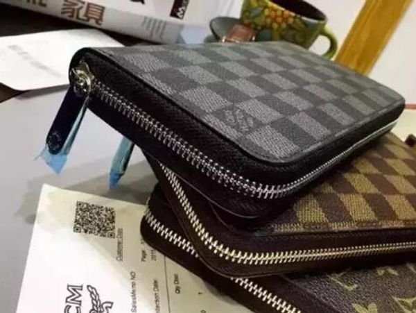 

Whole ale famou brand fa hion ingle zipper luxury de igner women pu leather wallet lady ladie long pur e aa18