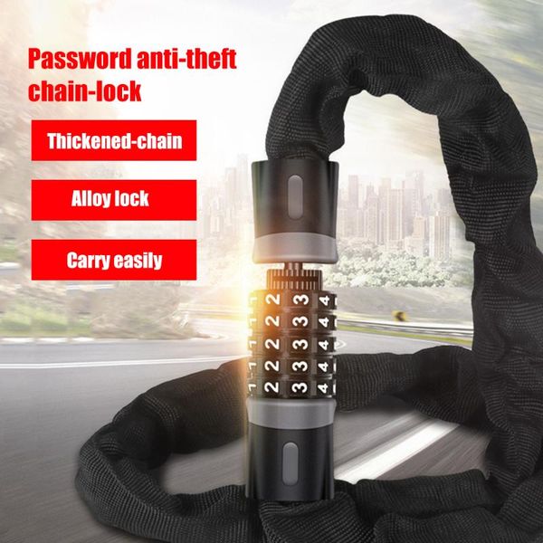 

bicycle lock mountain bike electric motorcycle password chain-lock 5 digit password lock 2020