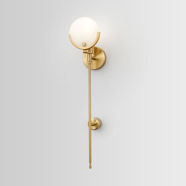 

2019 new nordic loft glass golden bedroom led wall light art minimalist bedside corridor wall sconce ing