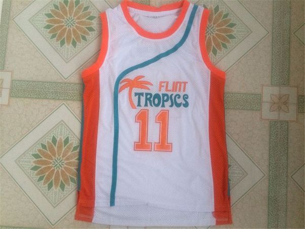 

flint tropics movie edition #11 ed monix basketball jersey - white, Black