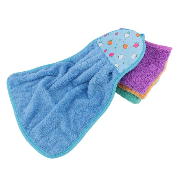 

cartoon animal soft coral velvet towel cute baby nursery wipe hand towel kitchen used hanging dishcloths children bathing