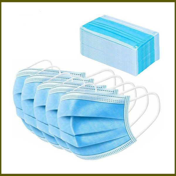 

купить 3 слоя одноразовые маски пыли анти-туман рот-муфельные маски анти-бактерии маски дышащий рот прикрой включают дешевые