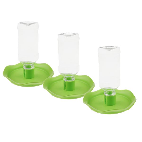 

2x auto water dispenser feeder for pet reptile tortoise spiders lizard green