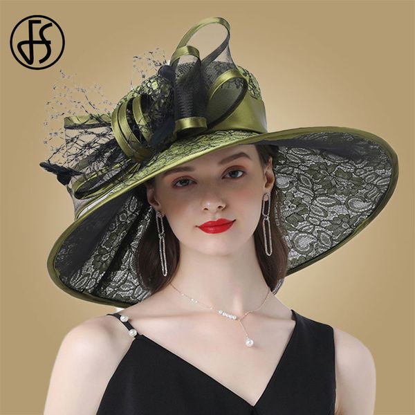 

fs pink wide brim hats kentucky derby hat for women elegant church purpe hats big feather fedora ladies wedding tea party fedora, Blue;gray