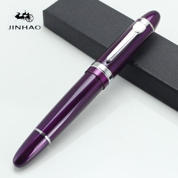 

jinhao 159 broad 18kgp 0.7mm nib fountain pen purple black blue champagne gold green red white yellow colours fashion pens