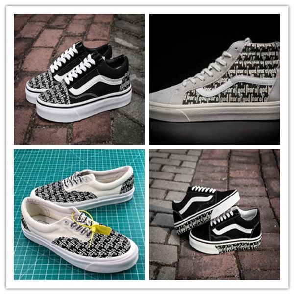 

Fear Of FOG Кроссовки на холсте Era 95 Old Skool Высокие кеды SK8-HI Переиздание Хранилище Джерри Лоренцо