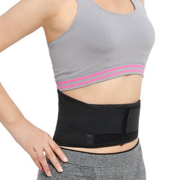 

adjustable tourmaline self-heating magnetic waist belt support brace double banded, Black;gray