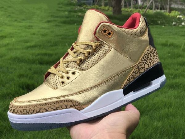 

limited edition authentic 3s jth spike lee basketball designer shoes gold red black iii fashion sport zapatos sneakers quality