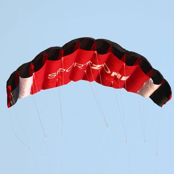 

1.8m dual line parachute stunt kite outdoor fun fly with flying tool parafoil kite outdoor beach fun sport good flying kite toy