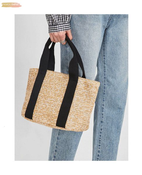 

new women beach no zipper woven bags straw lady rattan basket shoulder bag round handbag tote