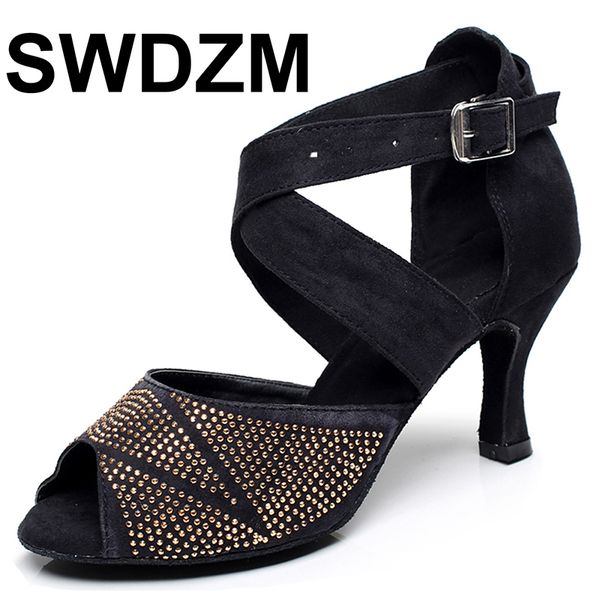 

fashionable soft bottom latin dance shoes, a kind of high-heeled sandals, professional dance shoes suitable for women to