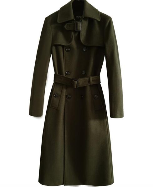 

s-6xl 2019 spring male new fashion personalized custom large size long woolen coat over the knee handsome slim jacket, Black