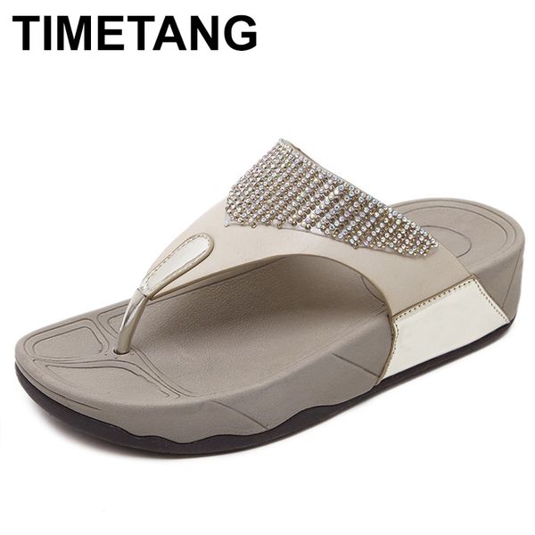 

timetang summer women shoes fashion soft women's slippers diamond non-slip comfortable plus size woman slippers female sandals, Black